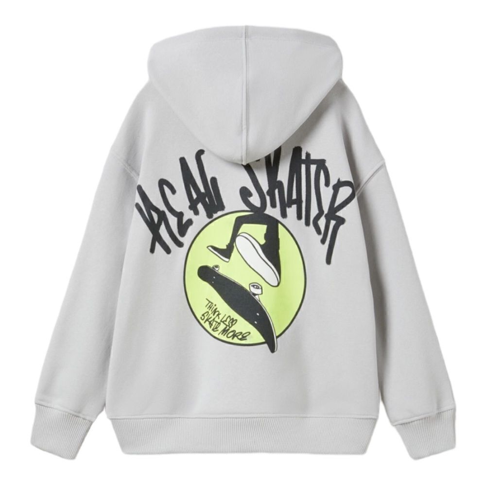 ZARA Kids | Light Gray | EMBROIDERED “SKATER” SWEATSHIRT - Picture 2 of 4